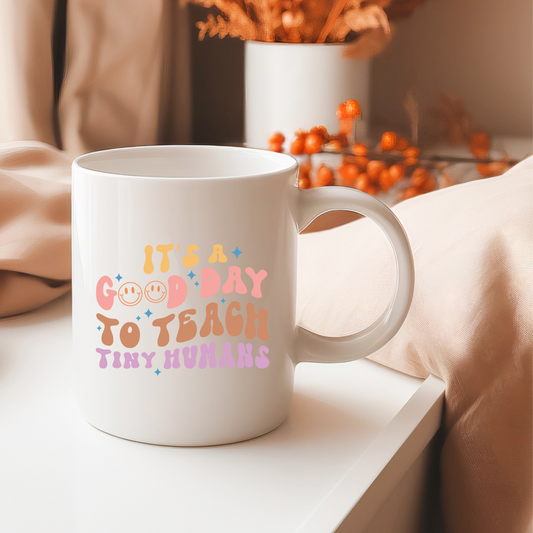 Retro It's a good day to teach tiny humans mug