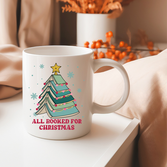 All booked for Christmas Mug