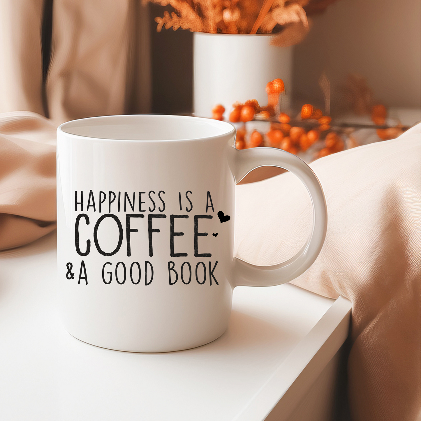 Happiness is a coffee & a good book