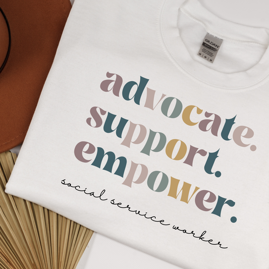 Advocate Support Empower Social Service Worker