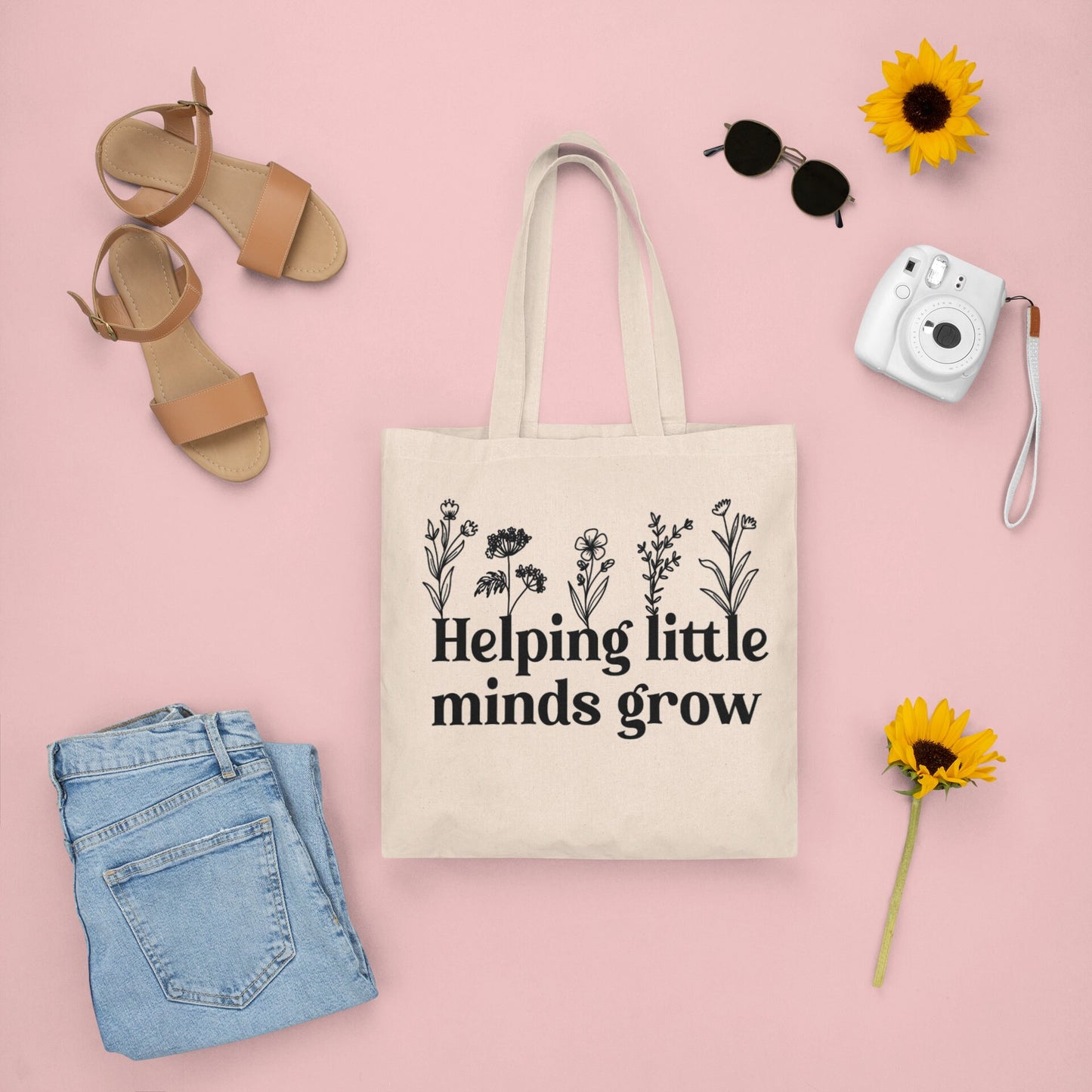 Helping Little Minds Grow Teacher Tote Bag