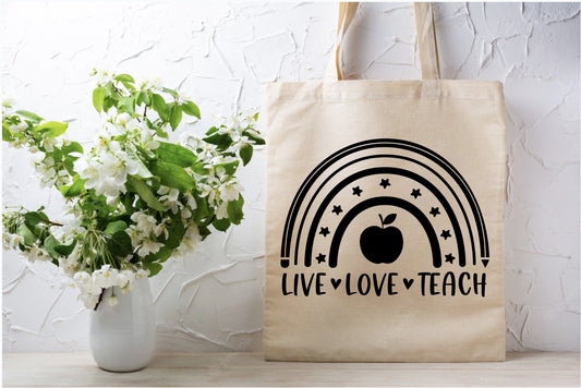 Live Love Teach Teacher Tote bag