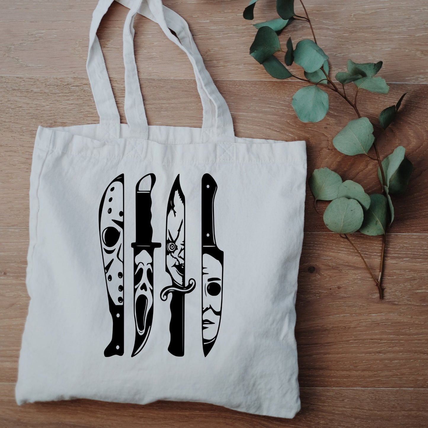 Killer Knife Halloween Tote Bag