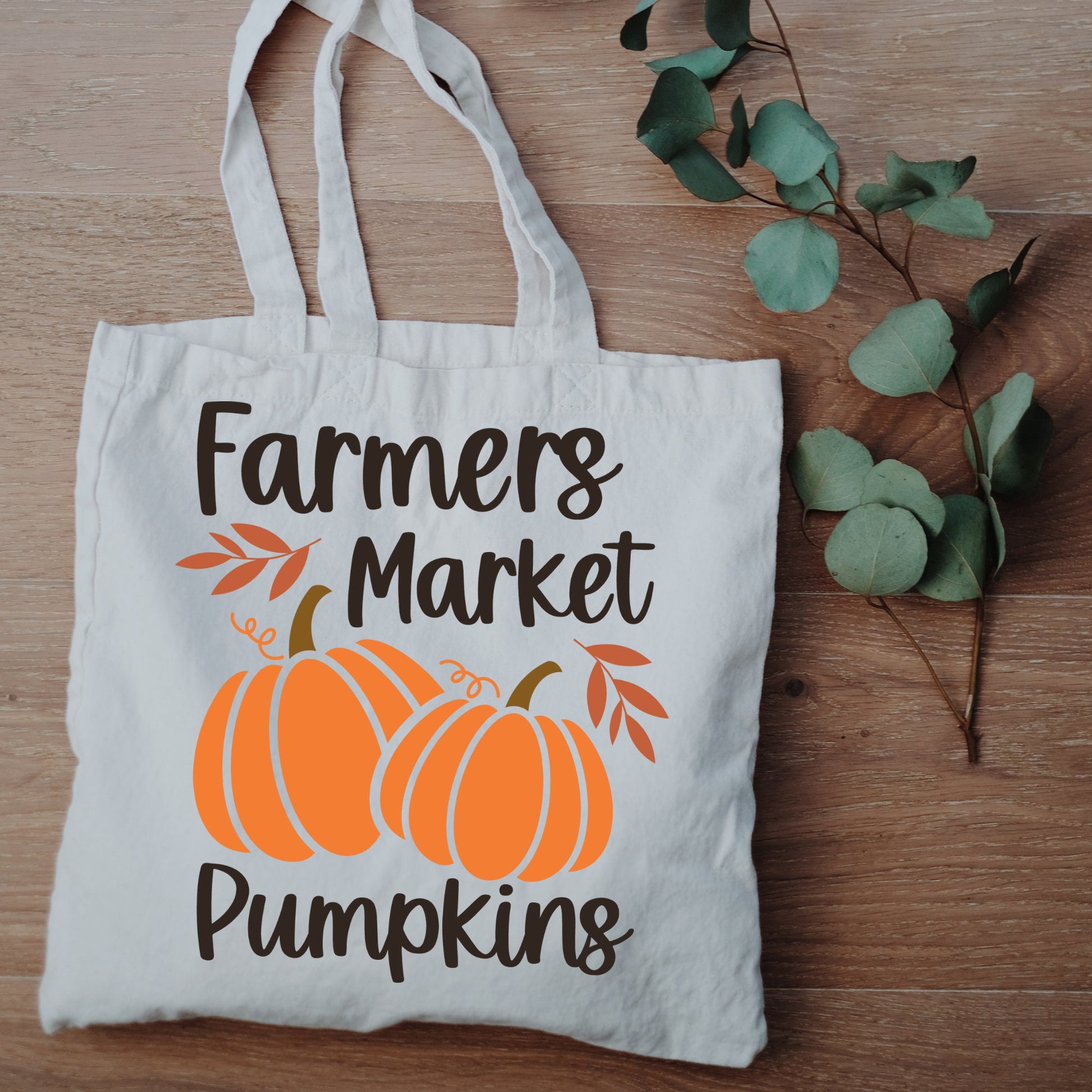 Farmer Market Pumpkin Tote Bag