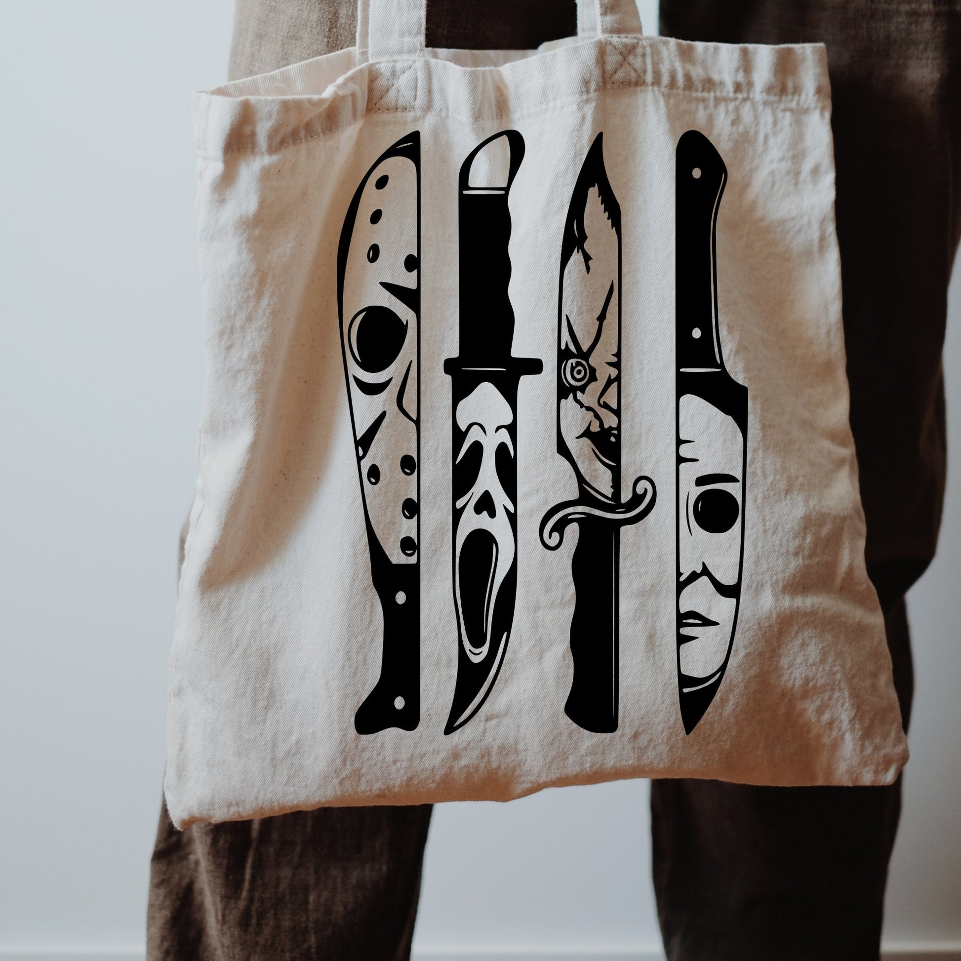 Killer Knife Halloween Tote Bag