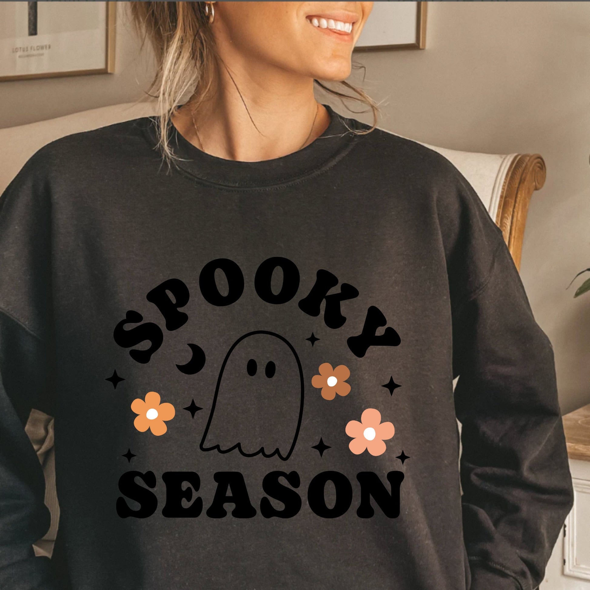 Spooky Season Ghost Crewneck | Halloween Crewneck | Spooky Season | Fall Crewneck | Unisex Crewneck | Ghost Sweater | Spooky Crewneck