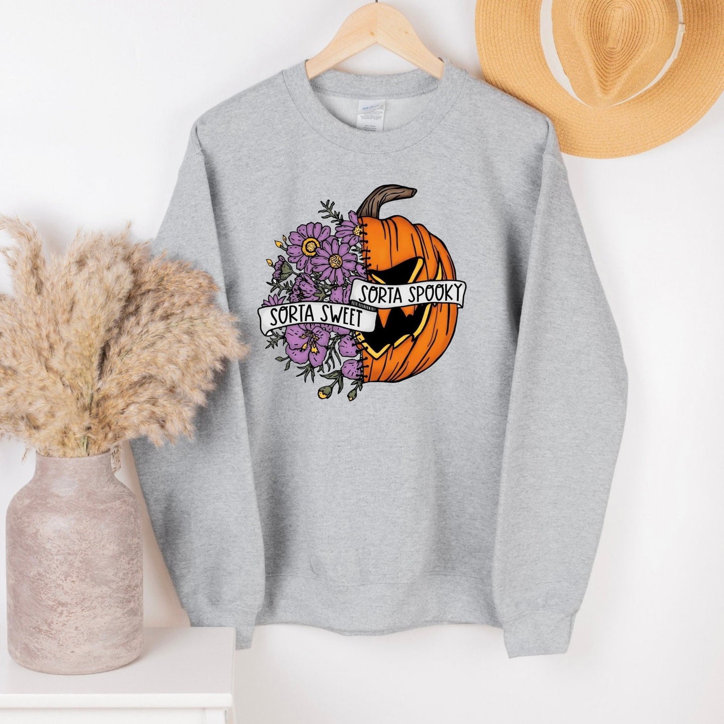 Sorta Sweet, Sorta Spooky Pumpkin Crewneck