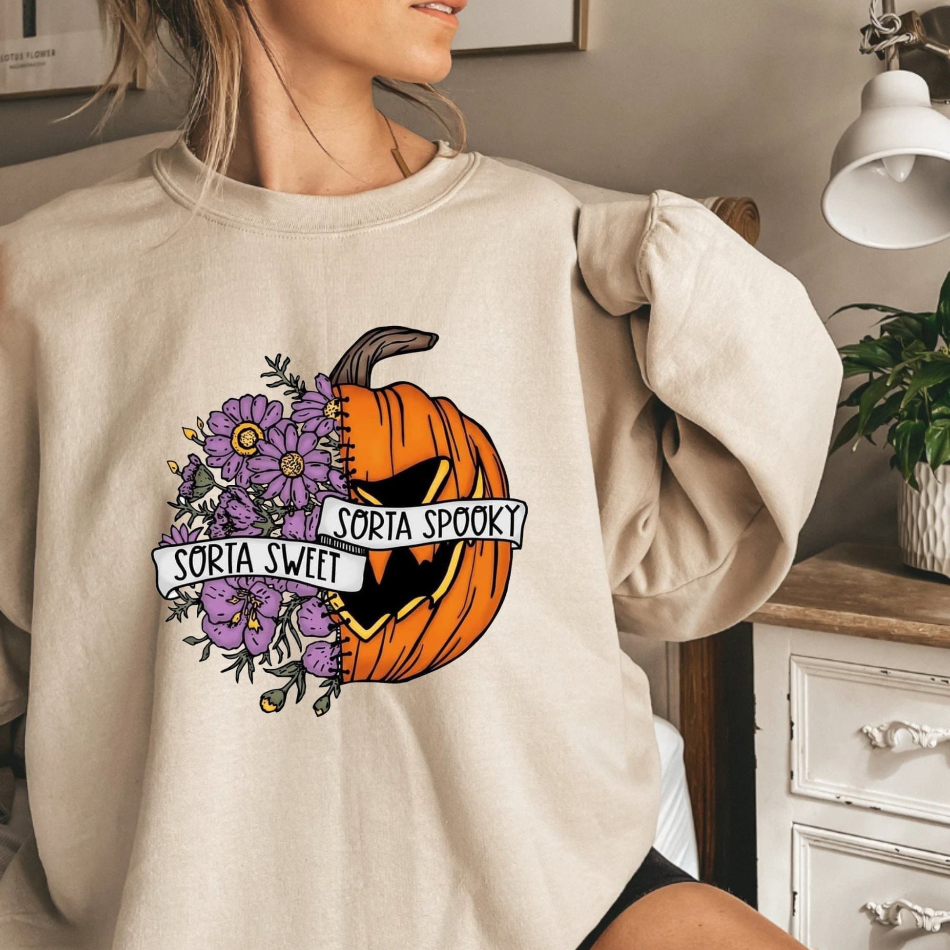 Sorta Sweet, Sorta Spooky Pumpkin Crewneck