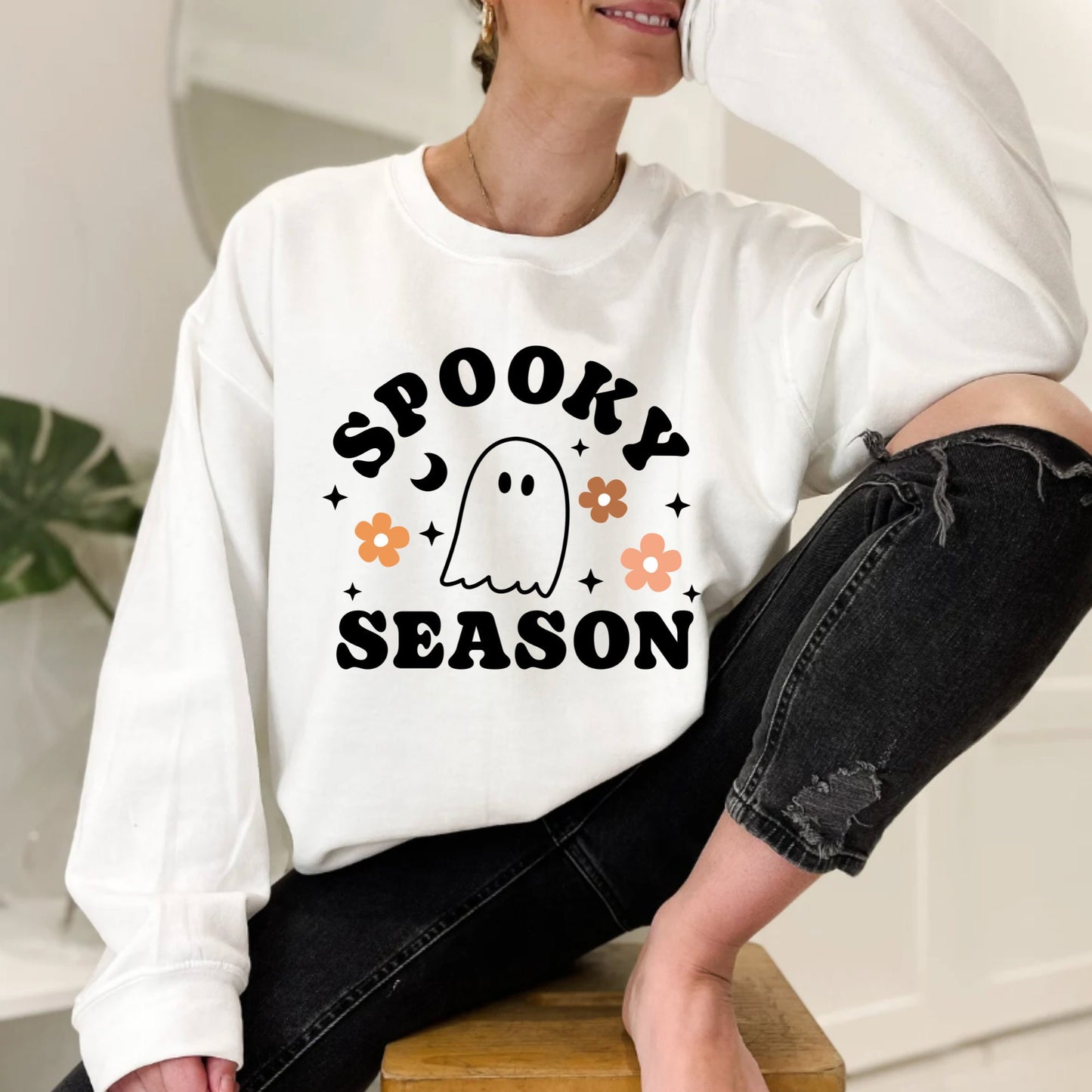 Spooky Season Ghost Crewneck | Halloween Crewneck | Spooky Season | Fall Crewneck | Unisex Crewneck | Ghost Sweater | Spooky Crewneck