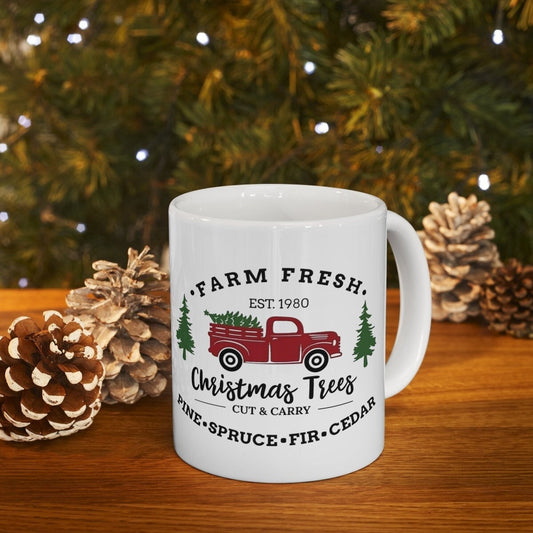 Farm Fresh Christmas Trees Holiday Mug